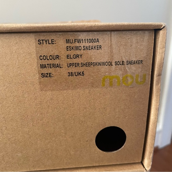 Mou Eskimo Sneaker Boots Elephant Grey Women’s Size 38 - Picture 13 of 14